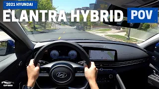 2021 Hyundai Elantra Hybrid ► POV City and Highway Test Drive