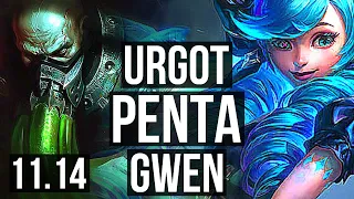 URGOT vs GWEN (TOP) | Penta, 7 solo kills, Rank 7 Urgot, Legendary | BR Grandmaster | v11.14