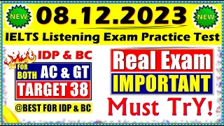 IELTS LISTENING PRACTICE TEST 2023 WITH ANSWERS | 08.12.2023