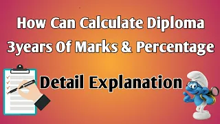 How Can Calculate Diploma 3 years Of (Marks & Percentage)