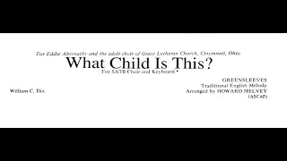 'What Child is This?' rehearsal video with scrolling sheet music