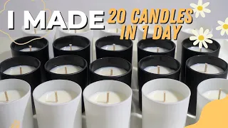 AT HOME CANDLE MAKING | 20 candles in a day, Voice-over vlog