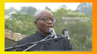 President Jacob Zuma speaking at Maqongqo Pietermaritzburg