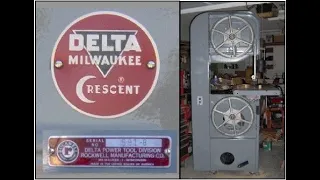 Part 1 of 3: Vintage Delta Milwaukee Crescent 20 inch Bandsaw Rebuild & Restoration