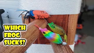 10000 Fish Tataki Frog vs Frog King vs Z-Man Leap FrogZ - Best Fall Bass Fishing Lure