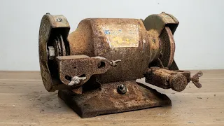 Restoration Of Rusty Bench Grinder Makita 9300