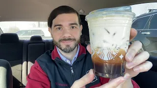 Starbucks NEW Oleato Golden Foam Iced Shaken Espresso with Toffeenut Review!