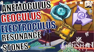 Anemoculus - Geoculus - Electroculus Resonance Stones Usage Guide | Genshin Impact