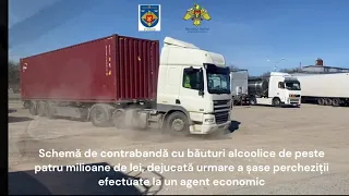 Dejucarea schemei de contrabandă cu băuturi alcoolice de peste patru milioane de lei