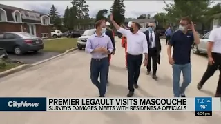 Quebec Premier tours tornado damages