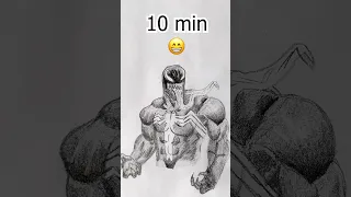How to Draw Venom in 10sec,10min,1hr😈😱
