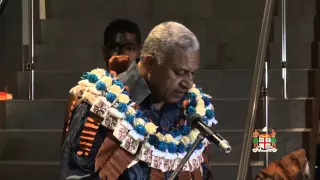 Fijian Prime Minister Voreqe Bainimarama, chief guest at the new Pearl Resort extension