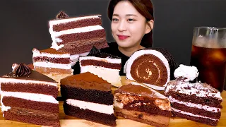 🍫Chocolate Cake😍[Cream Cheese, Tiramisu, Brownie, Roll Cake] Mukbang