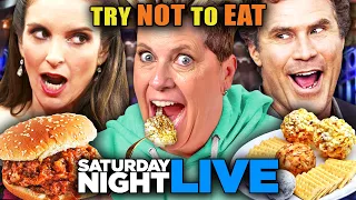 Try Not To Eat - SNL (Schweddy Balls, Lunch Lady Land, Taco Town) | People vs Food