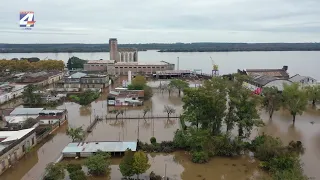 El río Uruguay continua bajando frente a Paysandú, pero aún no se piensa en un Plan Retorno