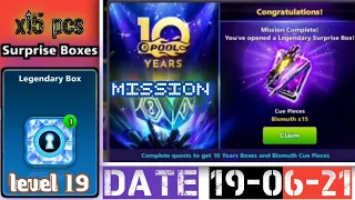 8 ball pool Quests Daily Mission - Open legendary box || bismuth cue 15 pieces