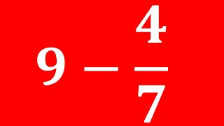 How to subtract fraction from a whole number | Subtracting fraction from a whole number