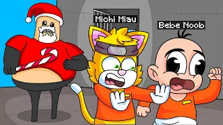 ¡ESCAPA DE LA PRISION DE SANTA CLAUS MALVADO! ¿NO ABRA NAVIDAD? | MICHI MIAU Y BEBE NOOB EN ROBLOX