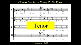 Gounod - Messe brève no 7 Kyrie - Tenor