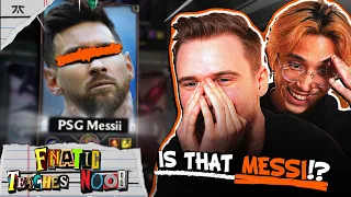 NOOB DESTROYS MESSI?! | Fnatic Teaches Noob ft. Humanoid