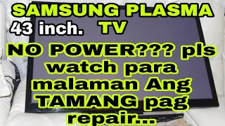 how to repair Samsung plasma tv no power