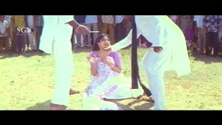 MLA Insults Lady By Removing Her Saree in Public | Devaraj | Indian Kannada Movie Scene