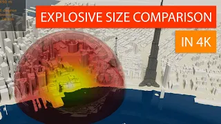 Terrifying explosion size comparison | Explosion size in 4K