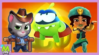 Том Бег за Золотом vs Ам Ням Погоня vs Subway Surfers.Новые Герои в Лучших Играх-Бегалках.Кто Круче