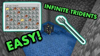 EASIEST TRIDENT FARM TUTORIAL in Minecraft Bedrock (MCPE/Xbox/PS4/Nintendo Switch/Windows10)