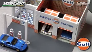 Greenlight's 1/64 Vintage GULF Gas Station | Review