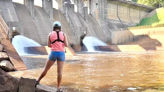 Eating WHATEVER We Catch From These GIANT SPILLWAYS! -- Catch & Cook!