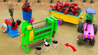 DIY tractor making mini fruit press science project | Diy plough machine | @DAMiniDiy | @Sunfarming