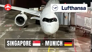 LUFTHANSA A350-900 flight Singapore to Munich | Economy | Dec. 2023 [HD Flight Report]