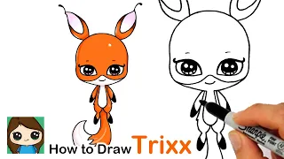 How to Draw Miraculous Ladybug Kwami Trixx Easy