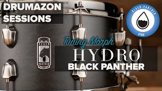 Mapex Black Panther Hydro 13 x 7 Maple Snare Drum, Flat Black, Drumazon Tuning Morph Video