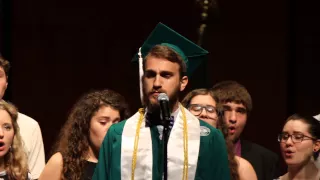 John N sings "My Way" at RCAH graduation