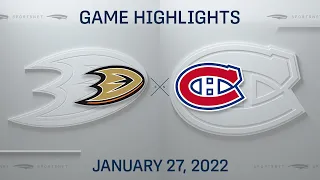 NHL Highlights | Ducks vs. Canadiens - Jan. 27, 2022