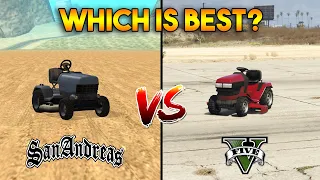 GTA 5 Lawn Mower VS GTA San Andreas Mower : Which is Best?