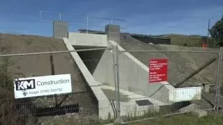 Construction progress on the new Corwen station site - 22/09/16