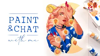 Paint and Chat with me | Acrylagouache DTIYS