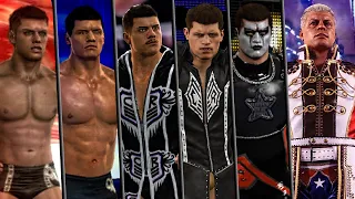 WWE 2K24 - Cody Rhodes Entrance Evolution in WWE Games! ( SVR 2009 To WWE 2K24 )