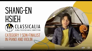Classicalia Semi-Finalist Shang-En Hsieh