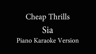 Cheap Thrills - Sia l Piano Karaoke Instrumental (Original Scale)