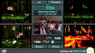 Donkey Kong Country 2 -  reflected, Claude, dragonballjoseph, Krauser in 42:00 - AGDQ2015 - Part 71