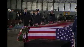 Cuts of Ceremony for US Embassy Bombing in Beirut on April 23, 1983