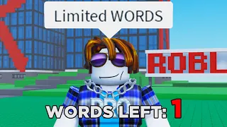 The Roblox Limited Words Experience