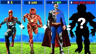 Fusing VELOCITY SPIDERMAN FLASH CYBORG SUPERMAN into TITAN SUPERHERO in GTA 5