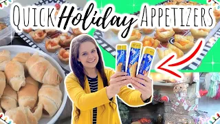 3 Last Minute HOLIDAY Appetizers Using Crescent Roll Dough | Quick & Easy Recipes