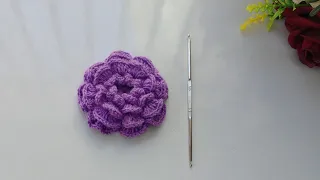 "Stunning Crochet Purple Flower Pattern|DIY Floral Masterpiece for Beginners!"