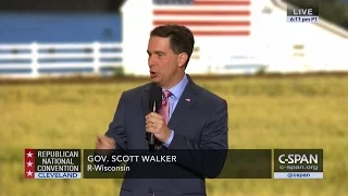 Scott Walker FULL REMARKS at GOP Convention (C-SPAN)